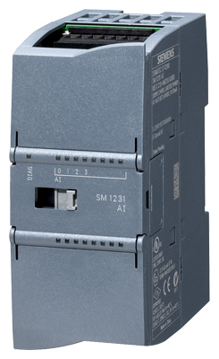 Simatic S7 - 6ES7231-4HD32-0XB0, SIMATIC S7-1200, Analog input, SM 1231, 4 AI, +/-10 V, +/-5 V, +/-2.5 V, or 0-20 mA/4-20 mA, 12 bit+sign (13 bit ADC)