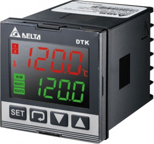 Regulatoare de temperatura si proces - Regulator de temperatura DTK4848R02, IN:100-240VAC, intrare sensor temperatura platina RTD: PT100/JTP100, RTU:Cu50, Ni120, Termocuplu (11 TIPURI),  1 x OUT releu 5A, 2 x  alarma releu 3A, dim 48 x 48