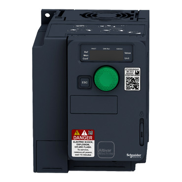 ATV320 Compact - ATV320U07N4C, Convertizor ATV320,  IN  3 x 380...500V AC, OUT 3x 3 x 400V AC, 0.75 kW, 2.3 A , control tensiune/frecventa, Filtru EMI inclus