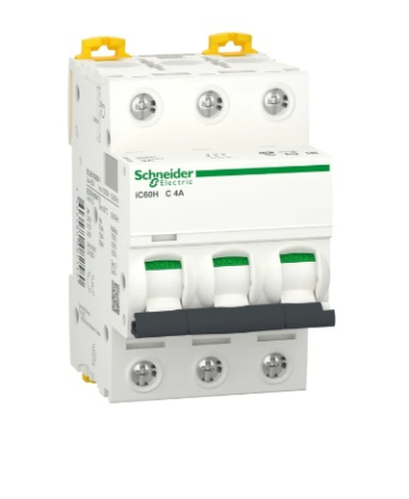 Sigurante automate - A9F74304, Siguranta automata 6kA, curba C, 3 Poli,  4 A