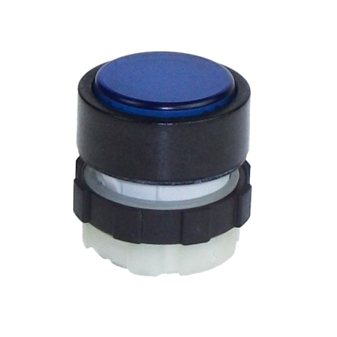 Butoane si accesorii - BS3DLBLUE, buton iluminat albastru cu revenire si rama neagra