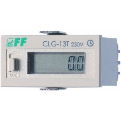 Counter Timer Tahometru - CLG-13T/230, Contor: electronic; timp consumat; LCD; Interval: 0÷99999,9h; IP20