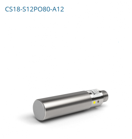 Comunicare Si Masurare - CS18-S12PO80-A12, Senzor capacitiv M30, Sn = 12mm, neecranat, NO, PNP, 10-30 VDC, conector M12