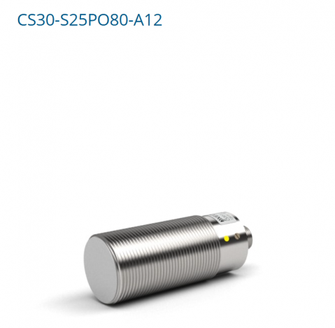 Comunicare Si Masurare - CS30-S25PO80-A12, Senzor capacitiv M30, Sn 25 mm, ecranat, NO, PNP, 24 VDC, conector M12