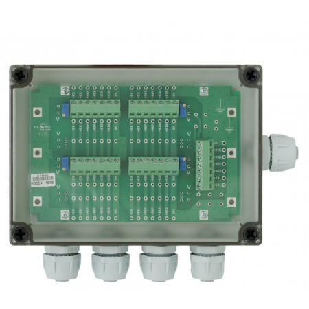 Sietem de cantarire - Cutie de jonctiune din policarbonat IP67 cu 4+1 fitinguri pvc si placa de egalizare