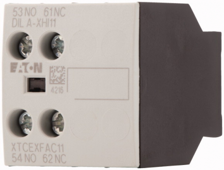 Control si comutatie - DILA-XHI11, bloc contacte auxiliare, NC + NO, montaj frontal