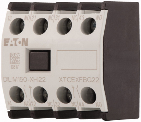 Contactoare - DILM150-XHI22, bloc contacte auxiliare,  2 x NC + 2 x NO, montaj frontal