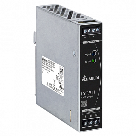 Control si comutatie - DRL-12V120W1EN, Sursa de alimentare, 12 V, 10 A, 120 W, monofazata, montaj sina DIN, carcasa metalica