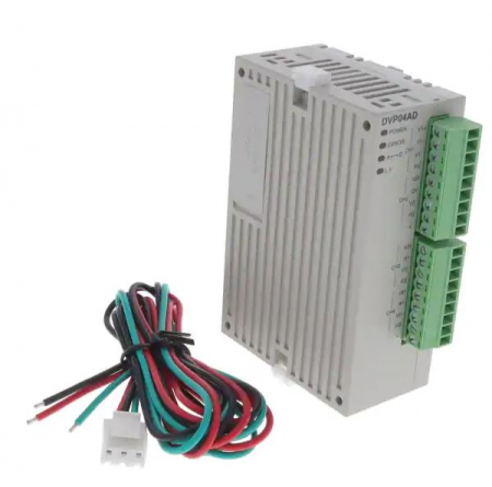 Control Proces si Vizualizare - DVP04AD-SL, modul extensie, 4 intrari anaglogice, 100-240V/24V, montaj partea stanga