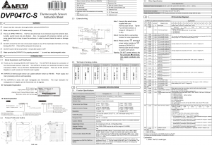 DVP04TC-S, modul extensie cu 4 intrari pentru senzori temp termocuplu(J,K,R,S,T) [1]