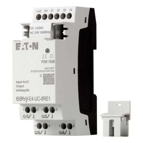 Accesorii iSmart - Easy-E4-UC-8RE1, Modul extensie pentru easyE4, 12/24V DC, 24V AC, 4 intrari, 4 iesiri releu