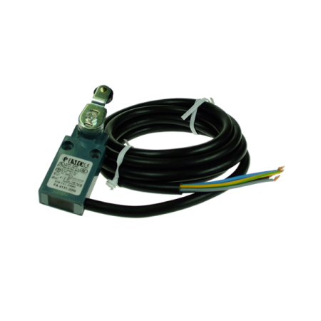 Limitatoare - FA4131-2DN, Comutator de limia miniatural, cu levier cu rola cablat, contacte NO+NC cu acțiune rapida, cablu 2 m, carcasa metalica acoperita cu pulbere epoxidica