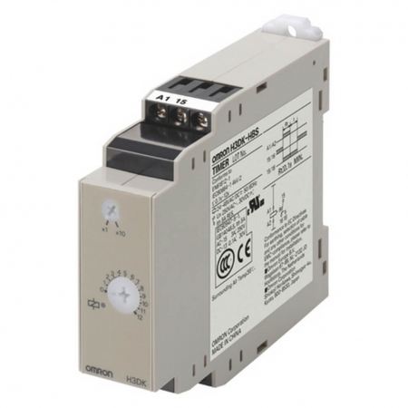 Relee de timp - H3DK-HBS 24-48AC/DC, Releu de timp, Interval citire: 1s...12s, 24÷48AC/DC, intarziere deconectare, 250V AC / 5A