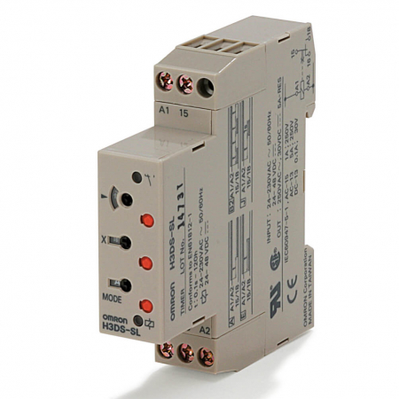 Protectia circuitului - H3DS-SL, Releu de timp, Interval citire: 0,1s...120h, 24÷230V AC; 24÷48V DC, 4 moduri functionare, 250V AC / 5A