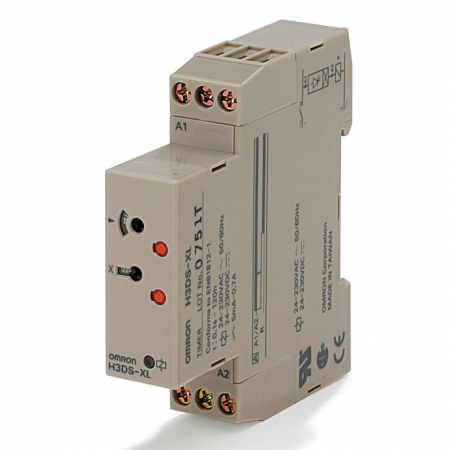 Protectia circuitului - H3DS-XL, Releu de timp, Interval citire: 0,1s...120h, 24÷230V AC; 24÷48V DC, intarziere conectare, 250V AC / 5A