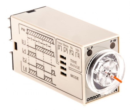 Protectia circuitului - H3YN-21 AC200-230, Timer, 0.1 min ÷ 10 h, DPDT, 250V AC / 5 A, Ualim: 200÷230V AC, soclu, PIN: 8