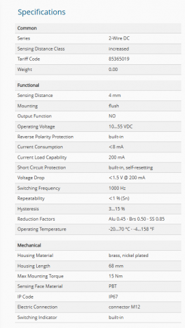 IPS12-S8PO68-A12, Senzor inductiv M12, Sn = 8 mm, ecranat, PNP, NO, 10-30 VDC, conector M12, 4 pini [2]