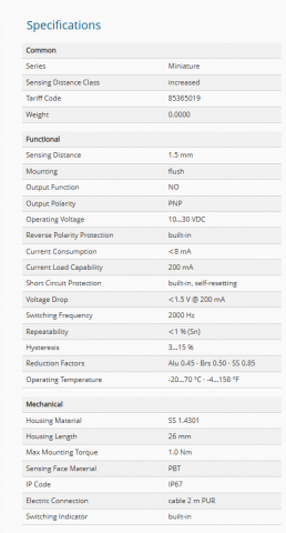 IPS5-S1.5PO26-A2U, Senzor inductiv,  PNP NO, Sn = 1.5 mm, 10÷30 V DC, IP67, precablat [2]