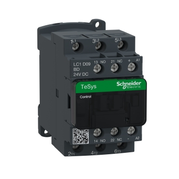 Contactoare - LC1D09BD, contactor 3 poli, 9 A, 3 x NO, contacte auxiliare: NO + NC, 24 V DC