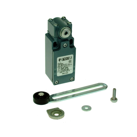 Limitatoare - LMC5A55, Intrerupator de limita compact, parghie cu role reglabila NO+NC, corp metalic cu actiune rapida 1 x intrare PG13.5