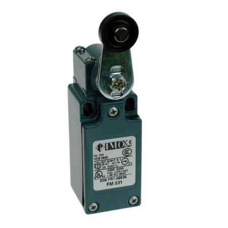 Limitatoare - LMC5A31, Intrerupator de limita compact, parghie cu role NO+NC, corp metalic cu actiune rapida, 1 x intrare PG13.5