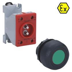 Butoane Ex - QX-0201-P1 61, buton 2 x NC, montaj sina DIN
