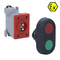Butoane Ex - QX-0201-P2 61,  buton tactil, 2 x NC, montaj sina DIN
