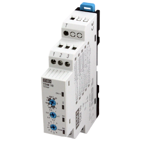 Relee de timp - TDM10, Releu de timp, 1 pol 10A, 0.1s-10d, 24-350VDC/24-265VAC, 10 moduri functionare, montaj sina