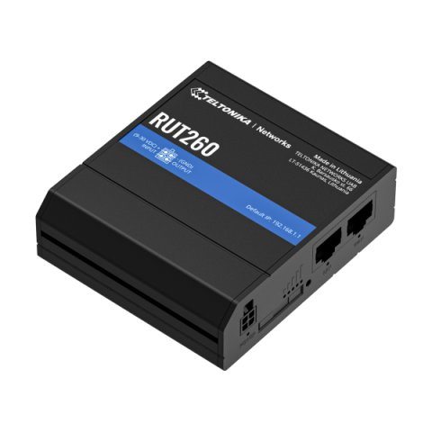 Router si switch-uri industriale - RUT260, Router LTE, 2 porturi Ethernet, WiFi si software RutOS pentru solutii avansate de retea