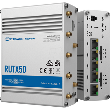 RUTX50, router industrial compact, 5 porturi Gigabit, Wi Fi, Dual-SIM, GPS [1]