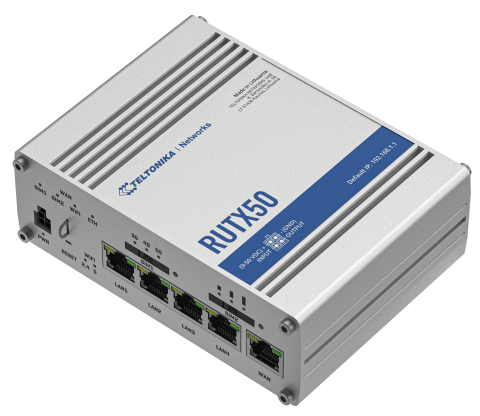 Router si switch-uri industriale - RUTX50, router industrial compact, 5 porturi Gigabit, Wi Fi, Dual-SIM, GPS