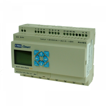 Accesorii iSmart - SMT-CD-R20-V3, iSmart Intelligent Relay, 24VDC, HMI, 12 DI, 4AI, 8 Rly out, Modbus RS485, Ladder, FBD, 15 Tmr, 15 Cntr