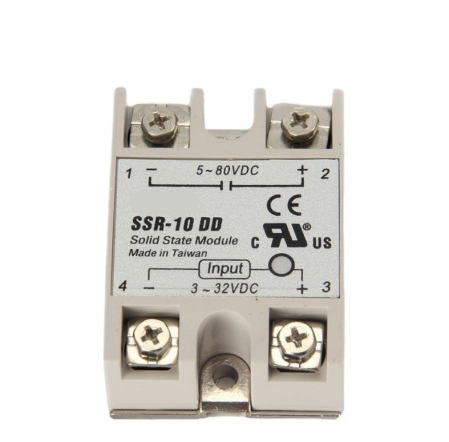 Relee Solid State - SSR-10DD,  relay solid state, 10 A, tens.comanda 3~32VDC, tens iesire 5~60VAC