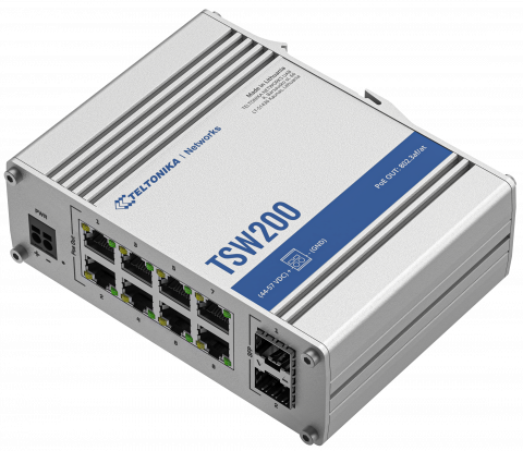 Router - TSW200, Switch industrial cu 8 x ETH porturi, 10/100/1000 Mbps