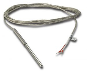 Termocuple si termorezistente - TTR-PT-100-500MM-2M, Termorezistenta PT100, teaca inox Ø 6mm, lungime teaca 500 mm, cablu tresat 3 fire, 2m
