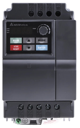 Delta Electronics - VFD007EL43A, Convertizor VFD-EL, IN 3x380 VAC, OUT 3x380 VAC, 0.75 kW, 2.5 A, control tensiune/frecventa, Functie PID, RS-485, Filtru EMI inclus