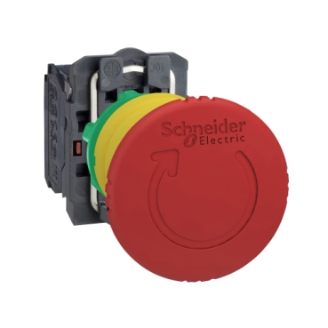 Butoane si accesorii - XB5AS8445, Buton oprire de urgenta, 1NO+1NC, Ø22, trigger eliberare siguranta