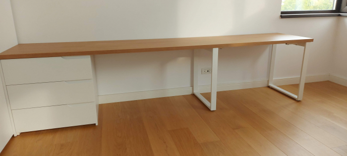 Cadru de birou fix- forma dreptunghiulara- metalic Alb - latime 70 cm [1]