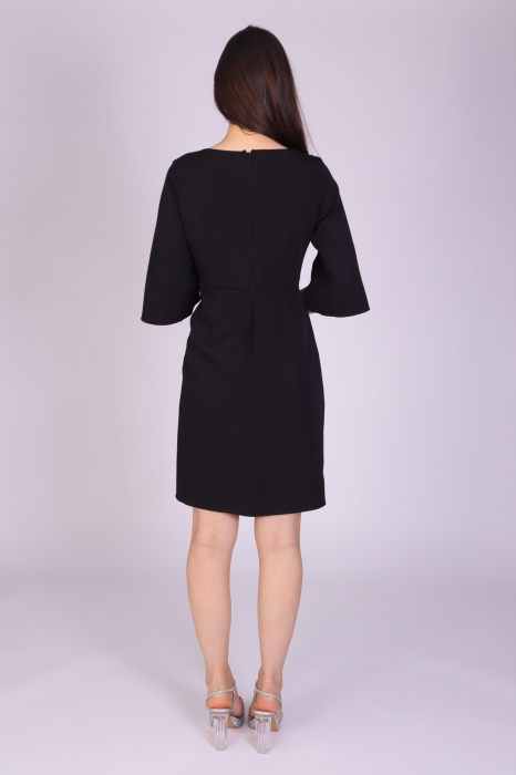 Rochie AJA din Stofa cu Accesoriu Argintiu [4]