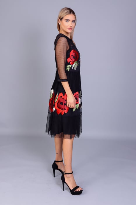 Rochie ANGRO NATALIA cu broderie in stil traditional [4]