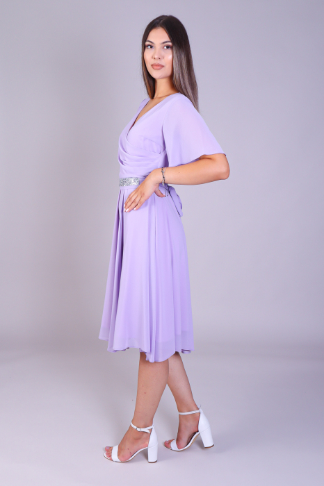Rochie AMY din voal lila engros [2]