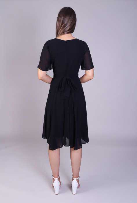 Rochie AMY din voal negru engros [5]