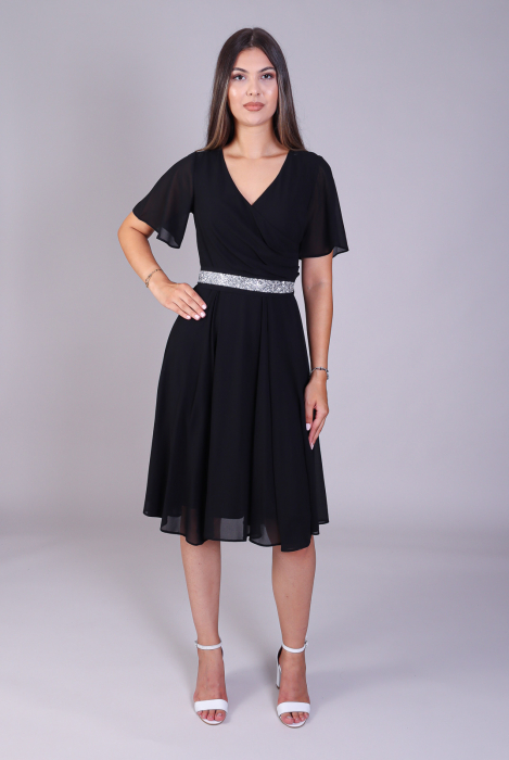 Rochie AMY din voal negru engros [2]