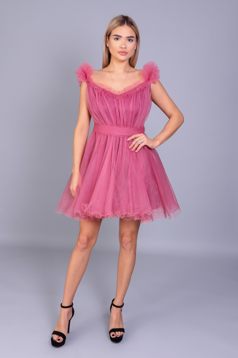 Rochie ANGRO din tul roz [3]