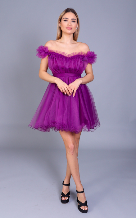 Rochie ANGRO din tul mov [3]