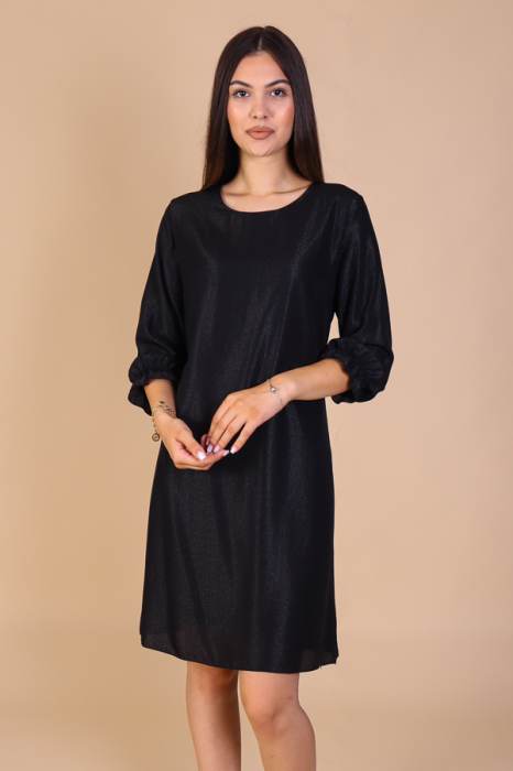 Rochie Dolores Neagra, cu Fir Lurex Engros [2]