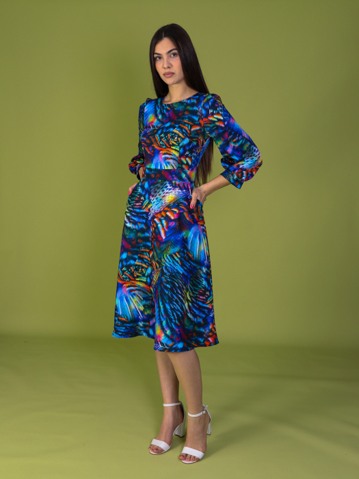 Rochie DASHA Midi, cu Imprimeu, Engros [2]