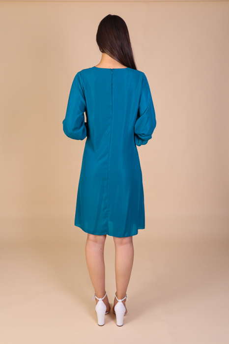 Rochie Dolores Turcoaz, cu Fir Lurex Engros [4]