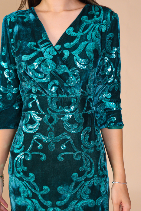 Rochie ELIZA din Catifea cu Paiete [4]