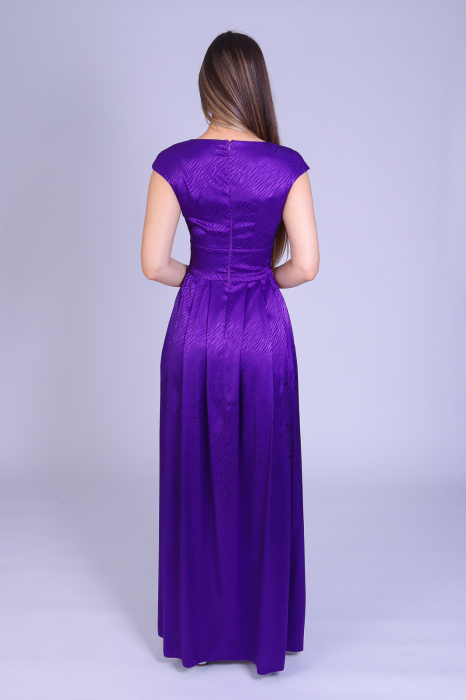 Rochie ENGROS Sabina lunga din tafta mov [4]